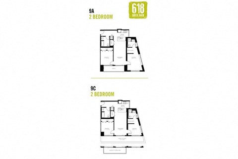 Two Bedroom 2 Bath 1143 sq. ft.